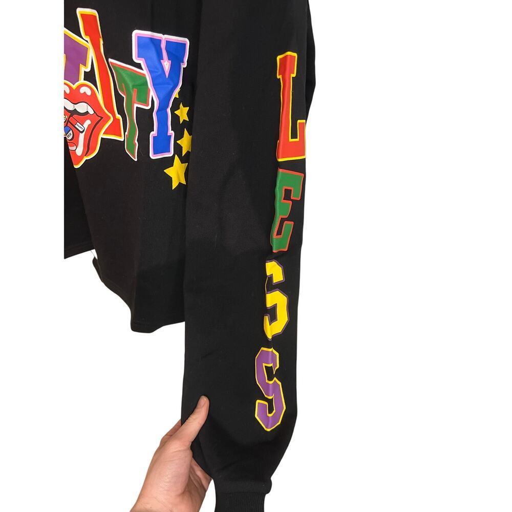 Divinity “Nostalgia Sweater” in Black Y2K 90's Blokecore Sportswear Sportscore - Picture 6 of 11